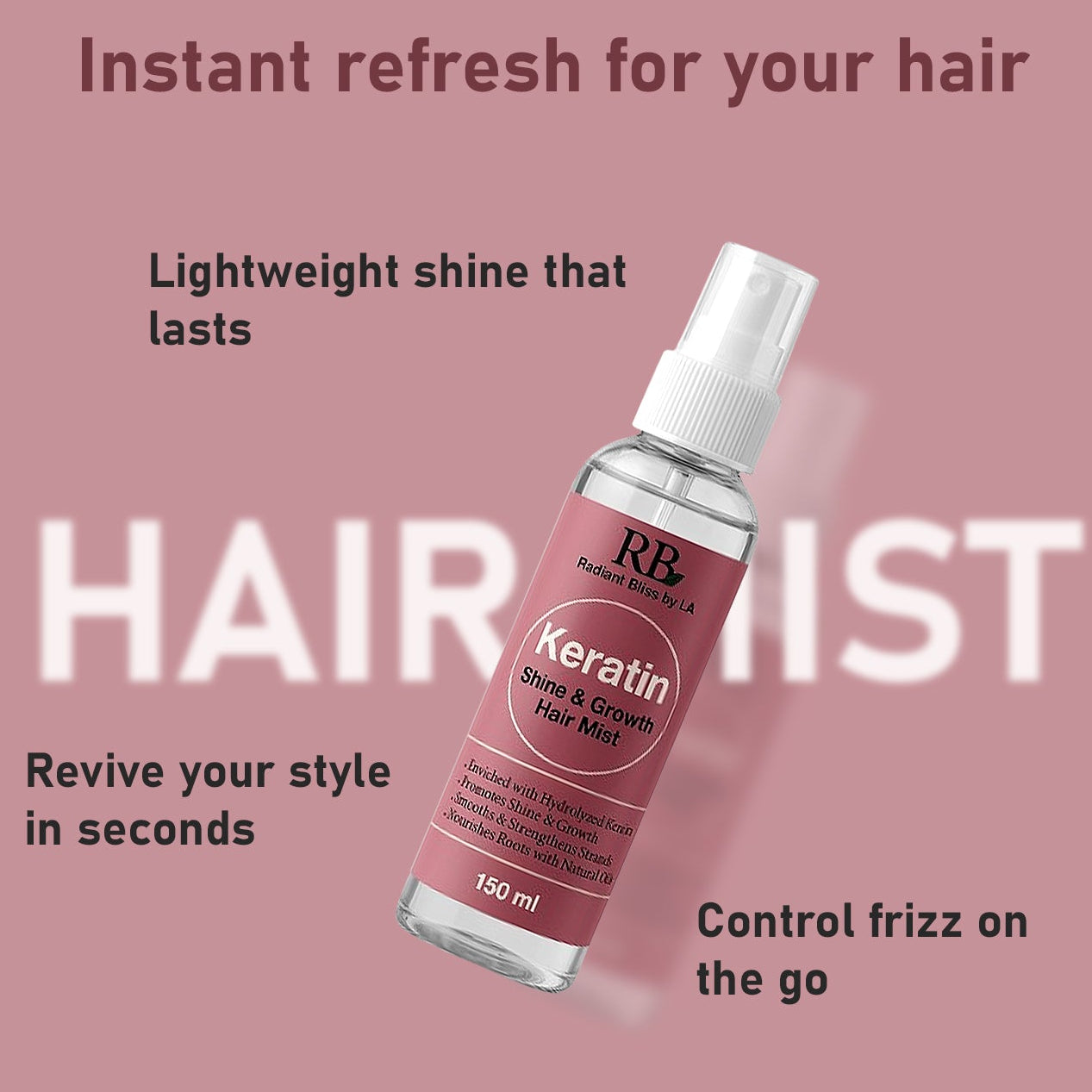 Keratin Shine & Growth Hair Mist (150ml)